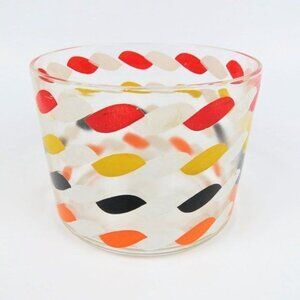 Vintage Glass Colorful Ice Bucket Barware